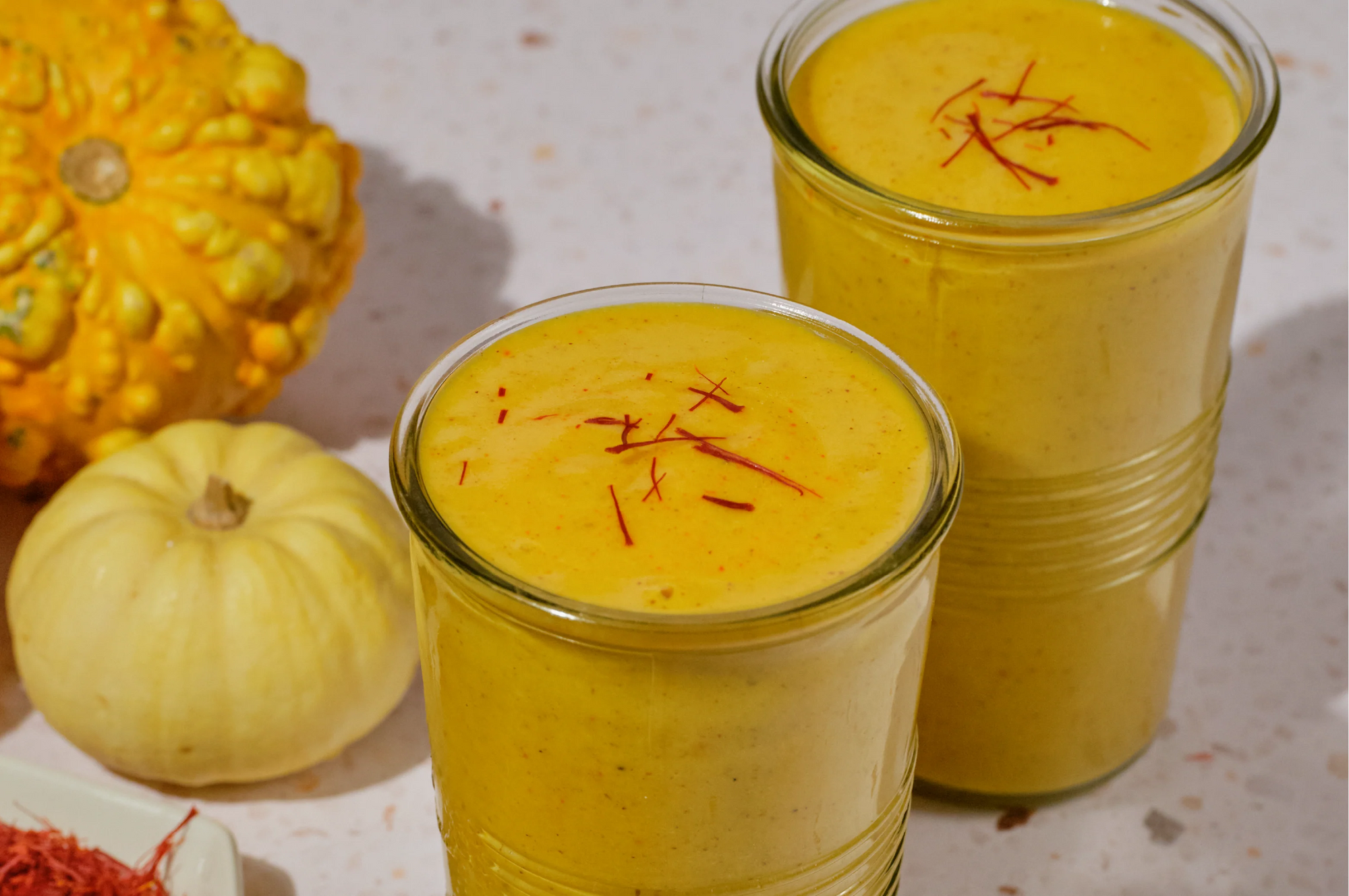 Golden Pumpkin Spice Saffron Smoothie
