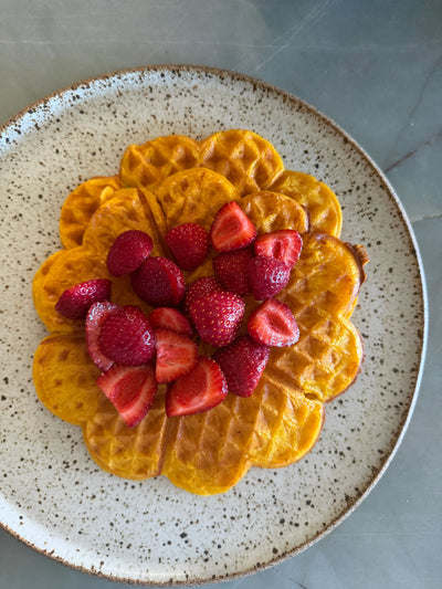 Saffron Protein Waffles