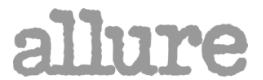 The word "allure" is written in a bold, gray, lowercase, rounded font on a light background.