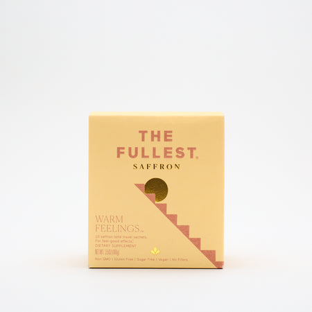 Box of 'The Fullest' saffron on a white background